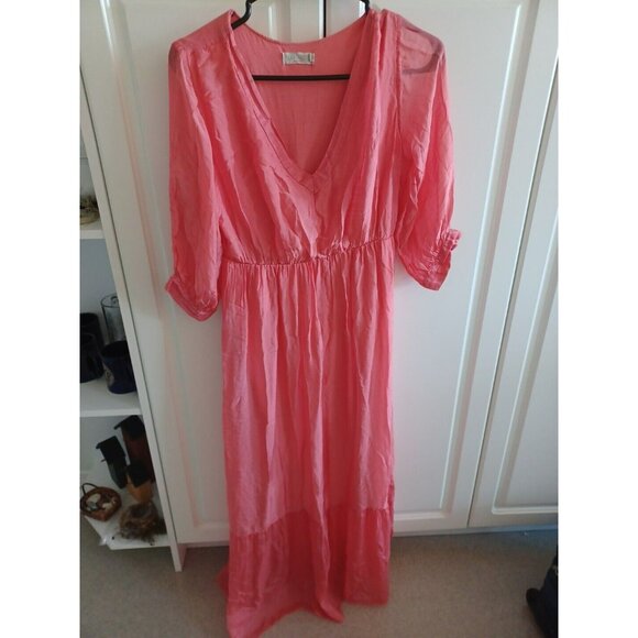 ANTHROPOLOGIE LARA GUIDOTTI Womens Paisley Silk/Viscose Sleeveless Maxi Dress M - Picture 1 of 4